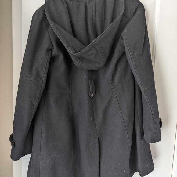 Michael Kors Wool Blend Asymmetrical Belted Coat - Picture 4 of 4